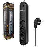 Showmax SH-4625 4'lü 2 USB'li 1 Type-C 2 m Anahtarlı Akım Korumalı Priz