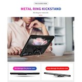 Smcase Samsung Galaxy Z Fold3 5g Kılıf Vega Yüzüklü Çift Katmanlı Tank Kılıf 