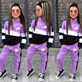 MODAVALS NIKE BASKILI YARIM FERMUARLI ÇOCUK EŞOFMAN TAKIMI
