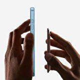 Smcase iPhone 13 Kılıf Manyetik Kristal Wiriless Destekli Sert Kapak Silikon  Manyetik Kartlıklı Kılıf