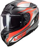 LS2 CHALLENGER CANNON JEANS-TURUNCU KAPALI KASK