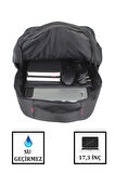 Case Club Büyük Boy Laptop Sırt Çantası 17 inç Darbe Emici Koruma Su Geçirmez Kumaş Kılıf Hediyeli