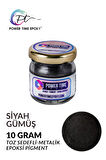 Sedefli Metalik Toz Pigment Boya / Siyah Gümüş / Epoksi Için 10 GRAM