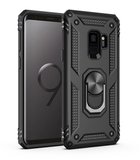 Smcase Samsung Galaxy S9 Kılıf Vega Yüzüklü Çift Katmanlı Tank Silikon