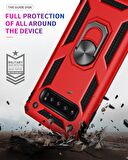 Smcase Samsung Galaxy Note 8 Kılıf Vega Yüzüklü Çift Katmanlı Tank Silikon