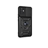 Smcase Samsung Galaxy A71 Kılıf Kamera Korumalı Yüzüklü Tank Pars Silikon
