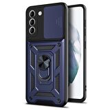 Smcase Samsung Galaxy S20 Fe Kılıf Kamera Korumalı Yüzüklü Tank Pars Silikon