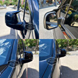 Citroen Berlingo Mk3 2019 Sonrası Uyumlu Batman Yarasa Ayna Kapağı Piano Black ABS Plastik Sağ Sol Takım