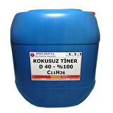 KOKUSUZ TİNER D-40 %100 - 30 Lt