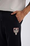 DeFactoFit Kalın Jogger Eşofman Altı NBA Chicago Bulls Standart Fit Cepli Beli Bağcıklı Lastikli Paça D3251AX24WNBK81
