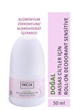 INCIA %100 Doğal Roll On Deodorant Hassas Ciltler İçin Ter Kokusu Önleyici Leke Yapmayan 50 ml