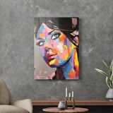 Decovetro Cam Tablo Abstract Kadın Portresi