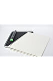 Çizgisiz Spiralli Defter, A5 Boyut (15x21 cm), 60 Yaprak, 90gr. Ivory, Siyah Kapak