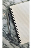 Çizgili Spiralli Defter, A5 Boyut (15x21 cm), 100 Yaprak, 90gr. Ivory, Kraft Kapak