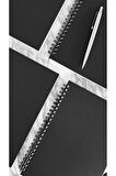 Kareli Spiralli Defter, A5 Boyut (15x21 cm), 100 Yaprak, 90gr. Ivory, Siyah Kapak