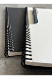 A4 Çizgisiz Spiralli Defter, A4 Boyut (21cm x 29.7cm), 60 Yaprak, 90gr. Ivory, Siyah Kapak
