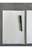 A4 Çizgisiz Spiralli Defter, A4 Boyut (21cm x 29.7cm), 60 Yaprak, 90gr. Ivory, Kraft Kapak