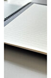 B5 Çizgili Spiralli Defter, B5 Boyut (182mm x 257mm), 100 Yaprak, 90gr. Ivory, Siyah Kapak