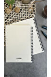 A5 Kareli Spiralli Defter, A5 Boyut (15cm x 21cm), 60 Yaprak, 90gr. Ivory, Şeffa PVC Kapak
