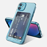 Gpack Apple iPhone 12 Kılıf Ensa Lüx Kartlıklı Sert TPU Silikon