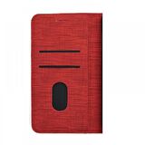 Smcase Samsung Galaxy A52 Kılıf Kumaş Spor Standlı Kartlıklı Cüzdan