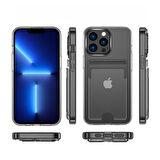 Gpack Apple iPhone 13 Pro Max Kılıf Ensa Lüx Kartlıklı Sert TPU Silikon