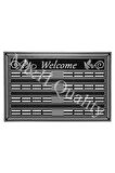 Welcome Yazlı Kapı Önü Paspası Gri Rengi
