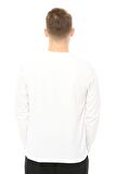 defy's Erkek Uzun Kollu Bisiklet Yaka Tişört Beyaz