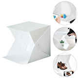 HpyTech Katlanabilir Mini Fotoğraf Kutusu– Işıklı Ürün Çekim Çadırı 40x40x40