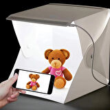 HpyTech Katlanabilir Mini Fotoğraf Kutusu– Işıklı Ürün Çekim Çadırı 40x40x40