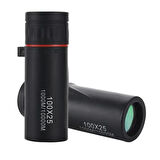 HpyTech  Mini Monoküler Dürbün 100x25| Taşınabilir ve Zoom Özellikli Teleskop - Doğa, Kamp, Seyahat için
