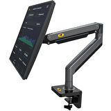 HpyTech Gazlı Yaylı Monitör Kol Standı,North Bayou Ayarlanabilir, Masa Üstü, VESA Uyumlu(22’’ – 40’’)