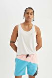 DeFactoFit Regular Fit Baskılı Esnek Dokulu Sporcu Kısa Boy Deniz Şortu B5999AX24HSTR231