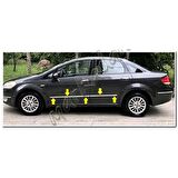 Markadan Fiat Linea Krom Yan Kapı Çıtası 2006-2018 4 Parça Paslanmaz Çelik