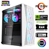 Xaser Xsr1205 Ryzen 7 5700x 16GB Ram 512GB M.2 NVMe SSD 8GB RTX5060 Masaüstü Oyuncu Bilgisayarı