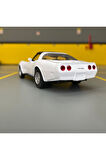 Chevrolet Corvette 1982 1/36 Ölçek *c&c Model Garage* Çek Bırak Metal Model Oyuncak Araba