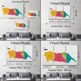 Harita Sepeti Iğdır İli ve İlçeler Haritası Dekoratif Kanvas Tablo 1357