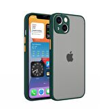 Smcase iPhone 13 Kılıf Kamera Korumalı Hux Mat Sert Silikon