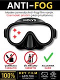 MOLYS M1 PROFESYONEL DALIŞ MASKESİ + MASKE KUTUSU + PRO FULL DRY TAM KURU ŞNORKEL + FREE DOM ANTI FOG BUĞU ÖNLEYİCİ FİLM