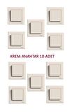 Schneider Asfora Krem Anahtar 10 Adet - Çerçeveli
