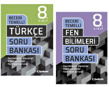 TUDEM YAYINLARI 8.SINIF LGS BECERİ TEMELLİ TÜRKÇE - FEN BİLİMLERİ - SORU BANKASI