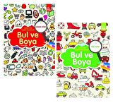 Araştır Bul Keşfet Renklendir Bul ve Boya (2 Kitap)
