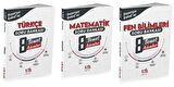 KORAY VAROL YAYINLARI 8. SINIF TÜRKÇE - MATEMATİK - FEN BİLİMLERİ TEMEL ADIMLAR SORU BANKASI  (3 KİTAP)