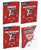 KORAY VAROL YAYINLARI 7. SINIF TÜRKÇE - MATEMATİK - FEN BİLİMLERİ PLUS SERİSİ SORU BANKASI VE TÜM DERSLER 10'LU DENEME SETİ (4 KİTAP)
