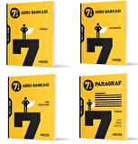 Hız Yayınları 7. Sınıf Türkçe - Matematik -  Fen Bilimleri ve Paragraf  Soru Bankaları ( 4 Kitap )