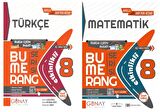 GÜNAY YAYINLARI 8. Sınıf Bumerang Serisi Türkçe - Matematik Konu Anlatımlı ve Etkinlikli Soru Bankası (2 Kitap)