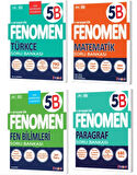 FENOMEN YAYINLARI 5 Türkçe B  + Matematik B  + Fen Bilimleri B + PARAGRAF B Soru Bankası