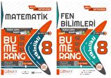 GÜNAY YAYINLARI 8. Sınıf Bumerang Serisi Matematik - Fen Bilimleri Konu Anlatımlı ve Etkinlikli Soru Bankası (2 Kitap)