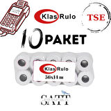 KLAS RULO Yazarkasa Pos Rulosu 56x14 mm 10 Paket 100'li Rulo