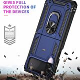 Smcase Samsung Galaxy Z Flip3 5G Kılıf Vega Yüzüklü Tank Silikon